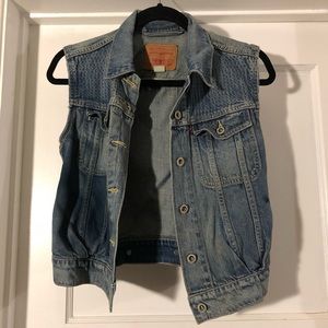 Levi’s distressed denim vest